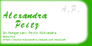 alexandra peitz business card